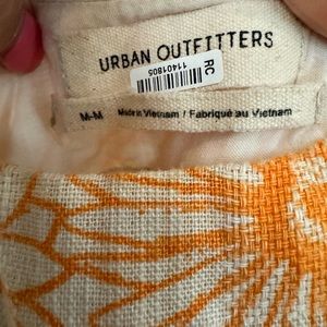 Urban Outfitters cream and orange mini dress